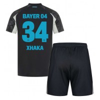 Bayer Leverkusen Granit Xhaka #34 Replika babykläder Tredjeställ Barn 2024-25 Kortärmad (+ korta byxor)